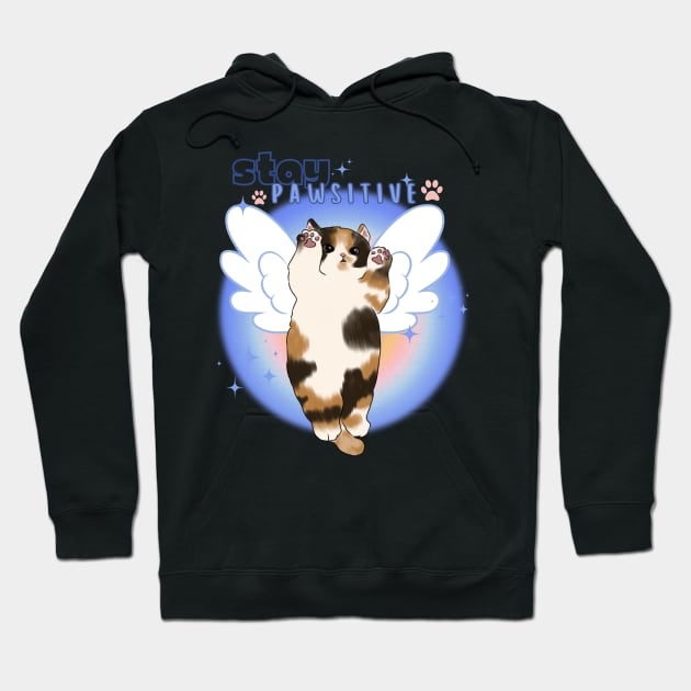 Stay Pawsitive Hoodie by Cinnamon Studio